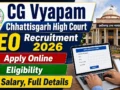 CG Vyapam Chhattisgarh High Court DEO Recruitment 2026 : Apply Online, Eligibility, Salary, Full Details