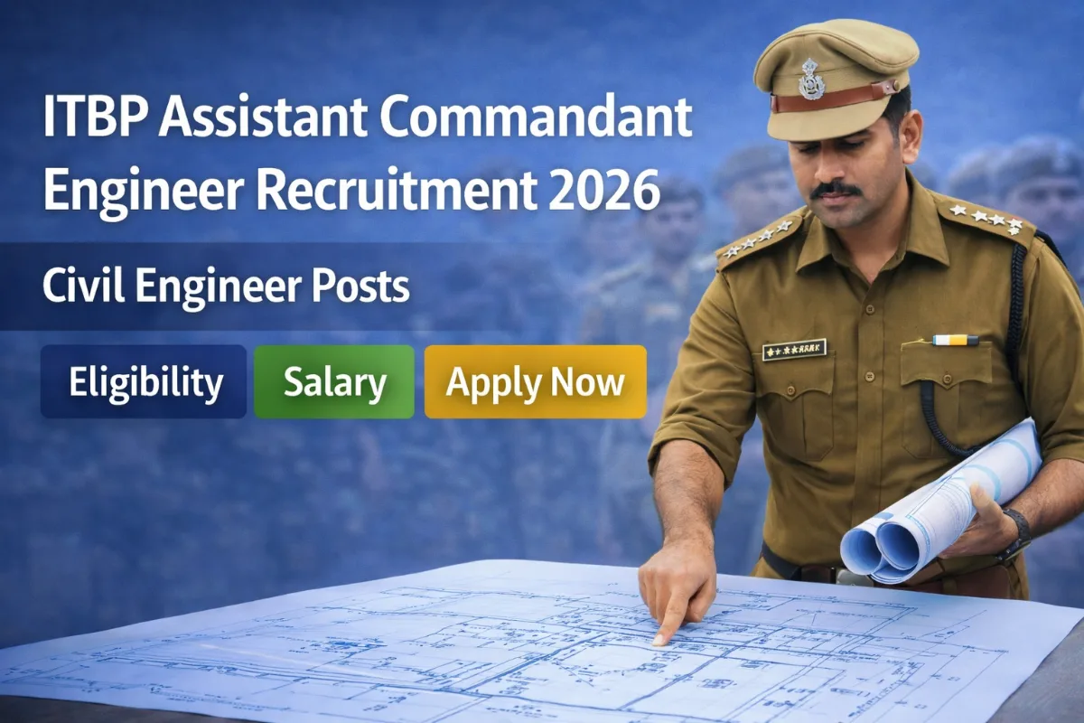 ITBP Assistant Commandant Engineer Recruitment 2026 Civil Engineer Posts Eligibility Salary Apply Now