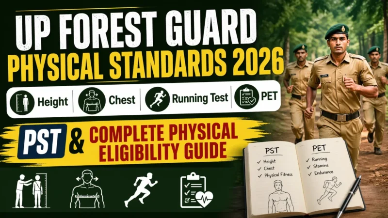 UPSSSC Forest Guard Physical Standards 2026 : Height, Chest, Running Test, PET, PST & Complete Physical Eligibility Guide