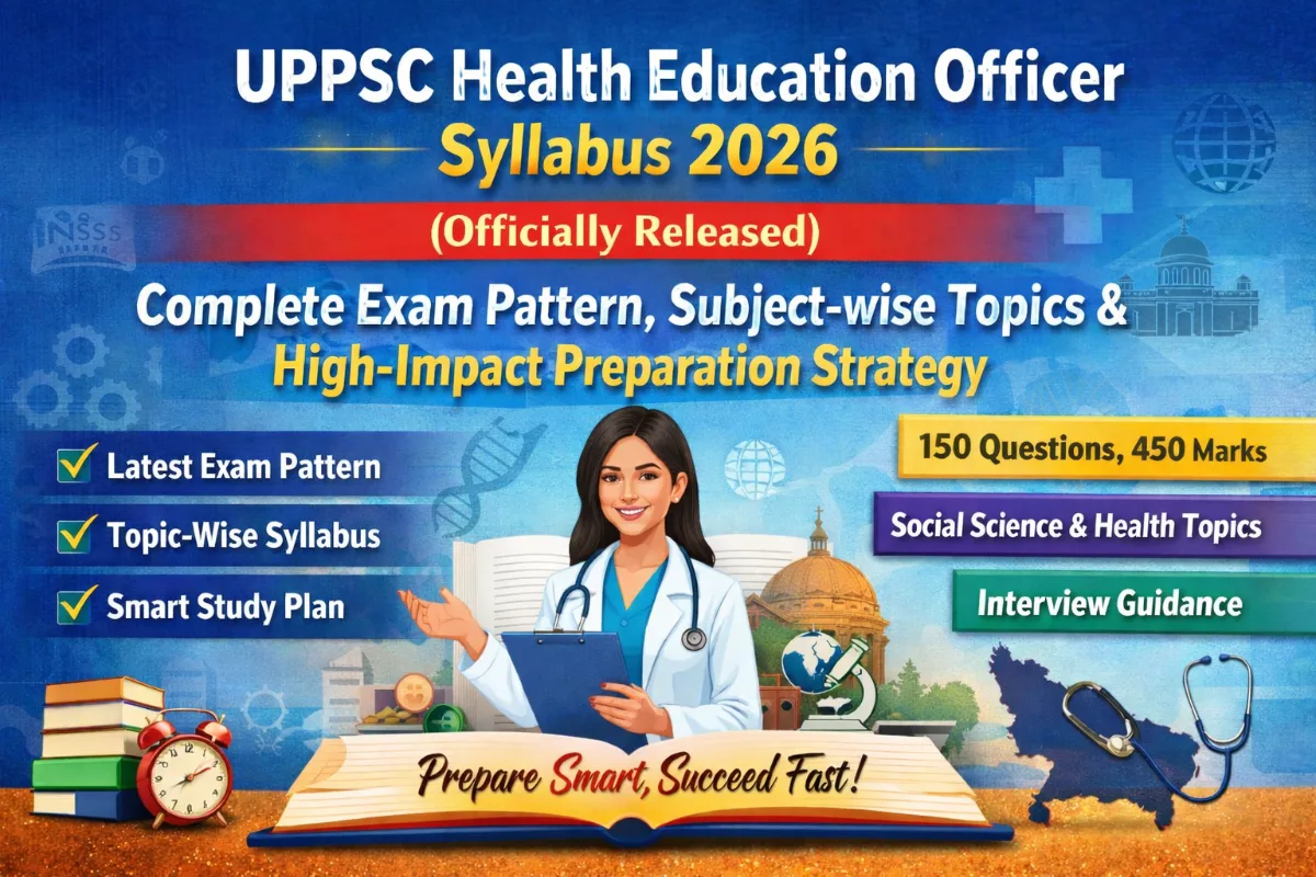 UPPSC HEO Syllabus 2026 (Officially Released) : Complete Exam Pattern, Subject-wise Topics & Preparation Strategy