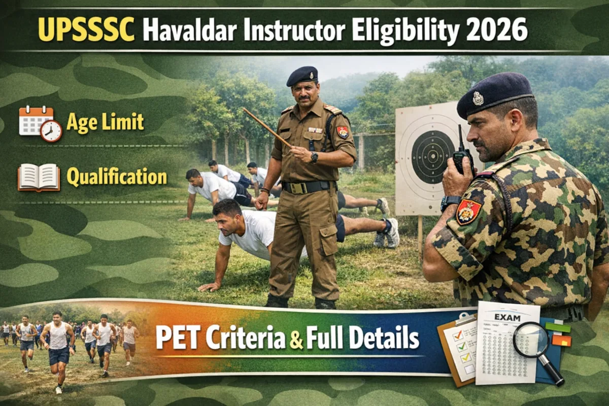 UPSSSC Havaldar Instructor Eligibility 2026: Age Limit, Qualification, PET Criteria & Full Details