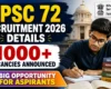 BPSC 72 Recruitment 2026 Details: 1000+ Vacancies Announced, Big Opportunity You Shouldn’t Miss