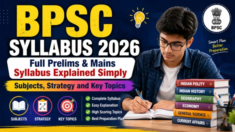 BPSC Syllabus 2026 : Full Prelims & Mains Syllabus Explained Simply, Subjects, Strategy and Key Topics