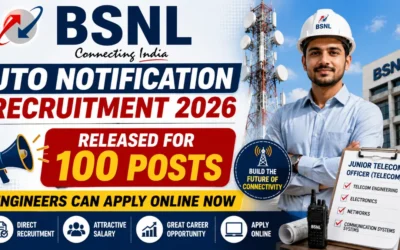 BSNL JTO Notification Recruitment 2026 Out for 100 Telecom Officer Posts, Apply Online Before Last Date