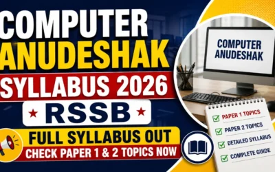 Computer Anudeshak Syllabus 2026 RSSB : Full Syllabus Out, Check Paper 1 & 2 Topics Now