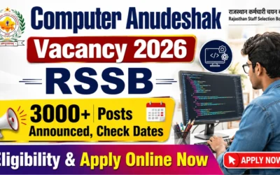 Computer Anudeshak Vacancy 2026 RSSB : 3000+ Posts Announced, Check Dates, Eligibility & Apply Online Now