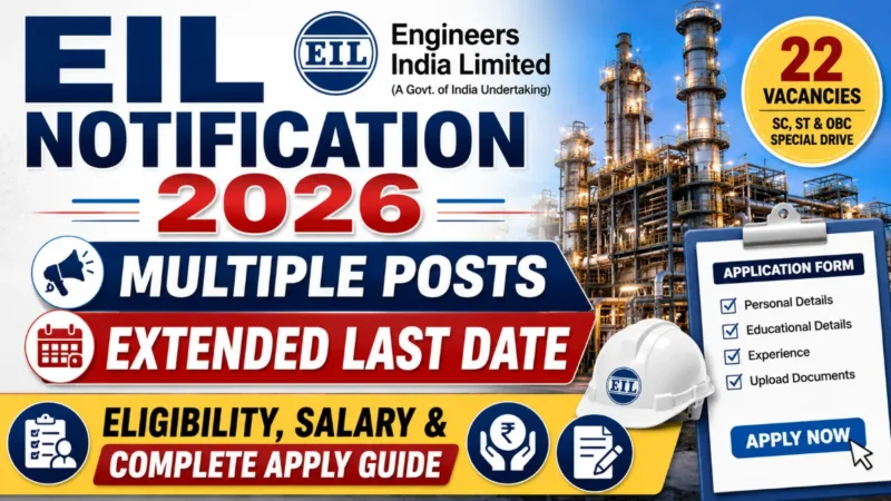EIL Notification 2026 : 22 Posts, Extended Last Date, Eligibility, Salary & Complete Apply Guide
