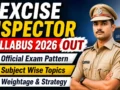 Excise Inspector Syllabus 2026 Out : Official Exam Pattern, Subject Wise Topics, Weightage & Strategy