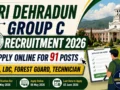 FRI Dehradun Group C Recruitment 2026 : Apply Online for 91 Posts (MTS, LDC, Forest Guard, Technician)