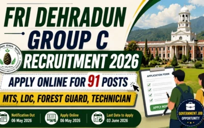 FRI Dehradun Group C Recruitment 2026 : Apply Online for 91 Posts (MTS, LDC, Forest Guard, Technician)