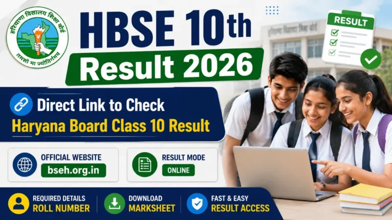 HBSE 10th Result 2026 Out , Direct Link to Check Haryana Board Class 10 Result