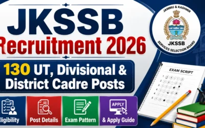 JKSSB Recruitment 2026 : 130 UT, Divisional & District Cadre Posts – Eligibility, Post Details, Exam Pattern & Apply Guide
