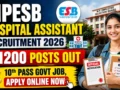 MPESB Hospital Assistant Recruitment 2026 : 1200 Group D Posts, 10th Pass Govt Job, Apply Online Now