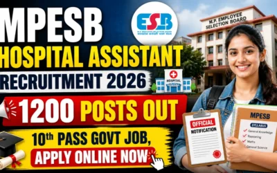 MPESB Hospital Assistant Recruitment 2026 : 1200 Group D Posts, 10th Pass Govt Job, Apply Online Now