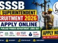 PSSSB Line Superintendent Recruitment 2026 Notification Out, Apply Online for Punjab Power Department Posts
