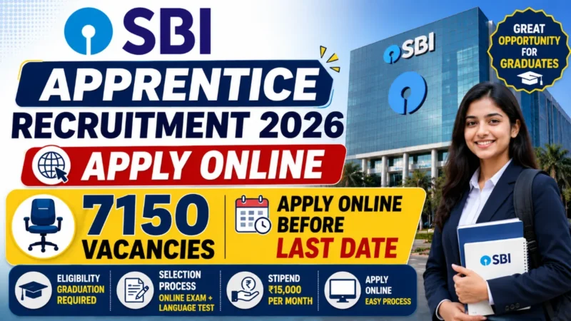 SBI Apprentice Recruitment 2026 Apply Online : 7150 Vacancies, Apply Online Before Last Date