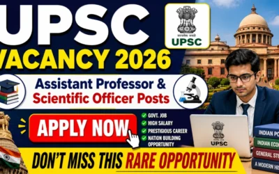 UPSC Recruitment 2026 : Assistant Professor & Scientific Officer Posts, Apply Now Before Last Date