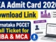 KEA Admit Card 2026 Download Link : Karnataka PGCET Hall Ticket for MBA & MCA Exam Expected Soon