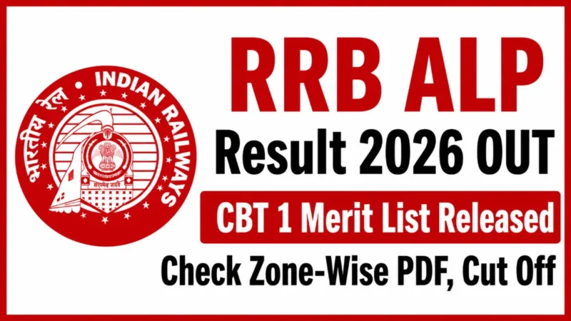 RRB ALP Result 2026 OUT : CBT 1 Merit List Released, Check Zone-Wise PDF, Cut Off & CBT 2 Exam Date